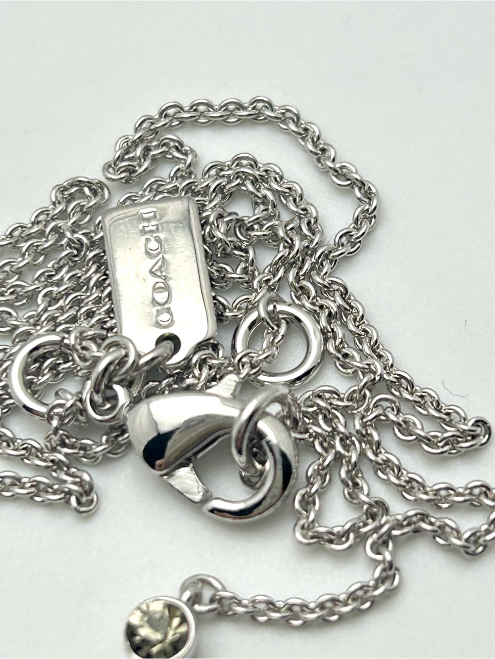 Coach Fuchsia Glitter Pendant Necklace - Picture 3 of 3